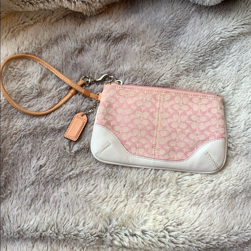 Pink Coach Wristlet